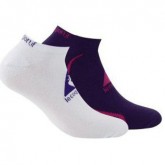 Prix Le Coq Sportif Pack De 2 Invisibles Jersey Femme Blanc Aubergine - Chaussettes Femme